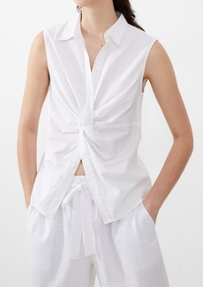 French Connection Twist Front Linen Blend Sleeveless Top
