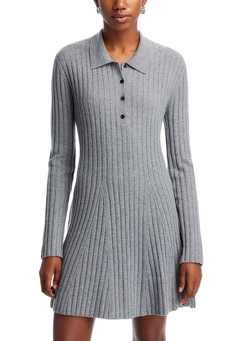 French Connection Vhari Ribbed Button Up Mini Dress