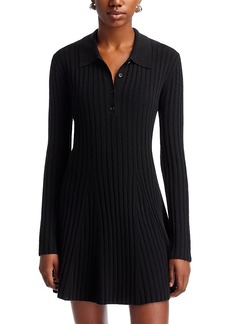 French Connection Vhari Ribbed Button Up Mini Dress