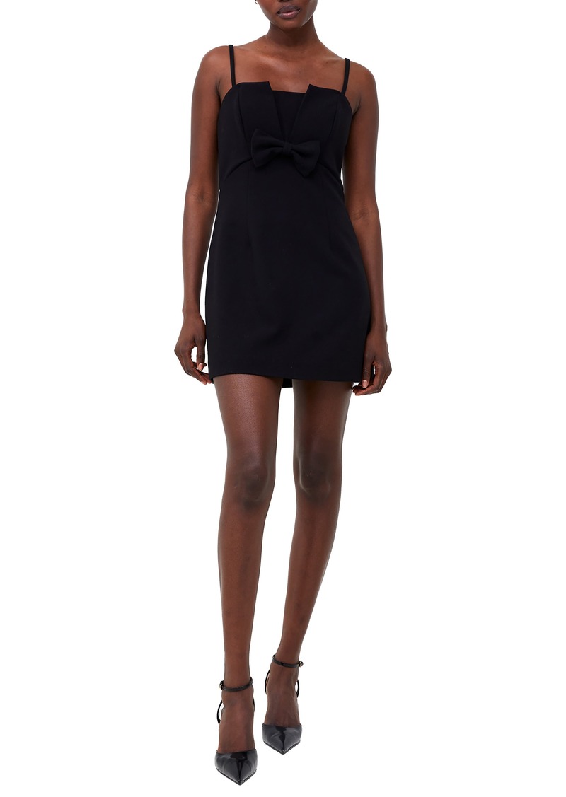 French Connection Whisper Bow Front Minidress in Blackout at Nordstrom Rack