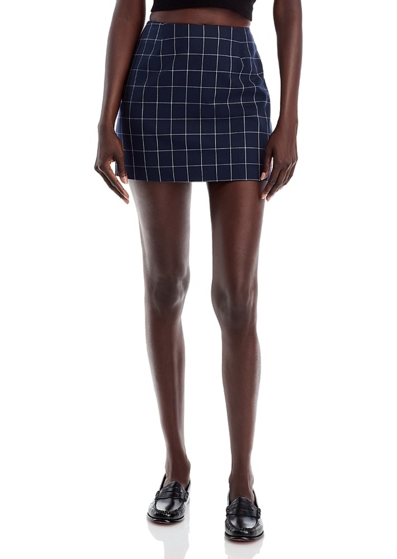 French Connection Window Pane Check Mini Skirt