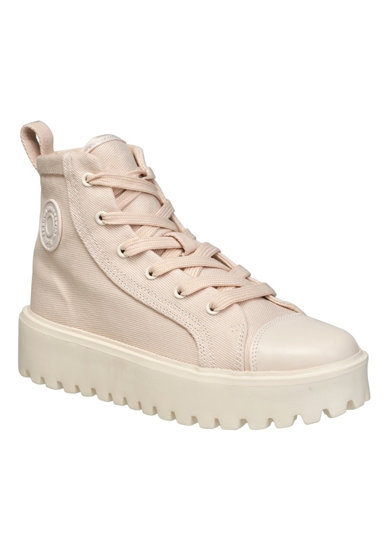 French Connection Women's Angel High Top Lace-up Lug Sole Platform Sneakers - Natural
