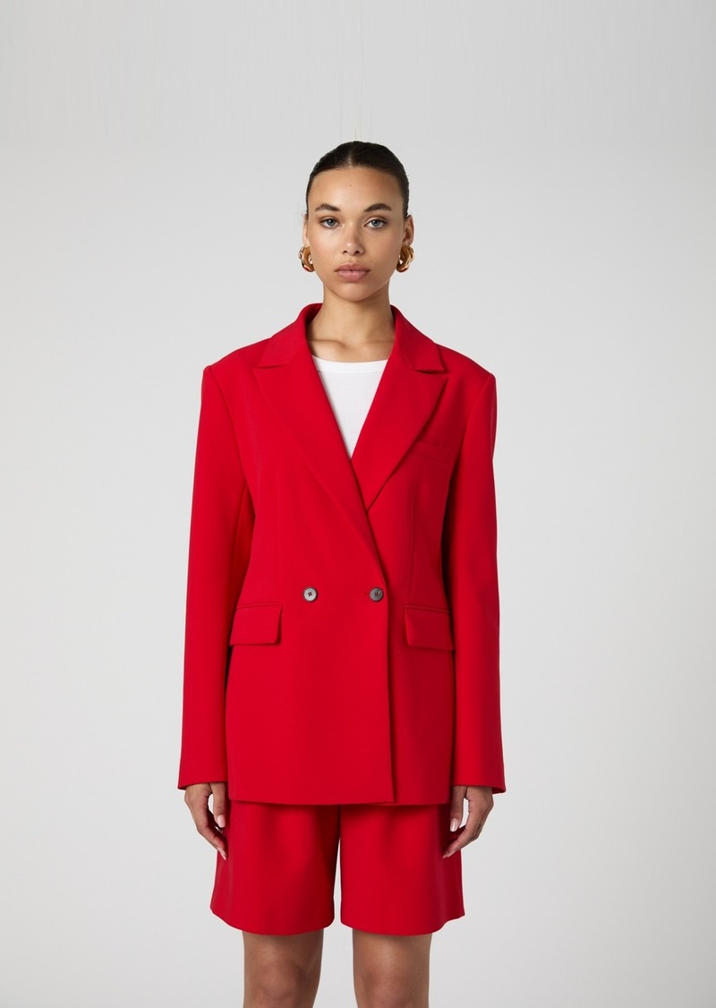 French Connection Women's Azra Long-Sleeve Twill Jacket - Mars Red