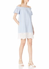 French Connection Women's Belle Stripes Mix Dress  S