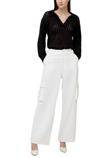 French Connection Women's Combat Wide-Leg Side-Pocket Trousers - Summer White