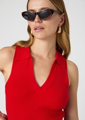 French Connection Women's Cosysoft V-Neck Sleeveless Jumper - Mars Red