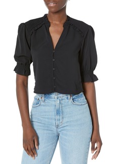 French Connection Women's Crepe Light Cropped TOP