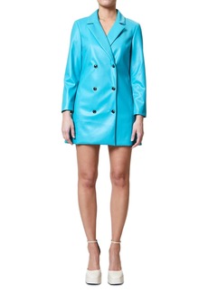 French Connection Women's Crolenda Faux-Leather Blazer Dress - Jaded Teal
