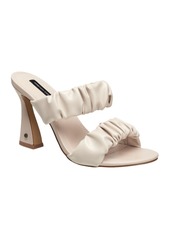 French Connection Women's Crystal Ruched Heel Sandals - Blush