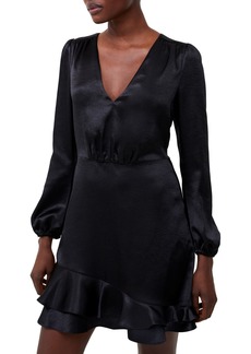 French Connection Women's Denney Satin V-Neck Dress - Black