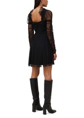 French Connection Women's Edrea Ruched Tulle Dress - Black