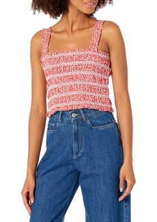 French Connection Women's ELAO Rhodes POPLIN Smocked TOP