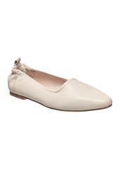 French Connection Women's Emee Rouched Back Ballet Flats - Cement- Faux Leather