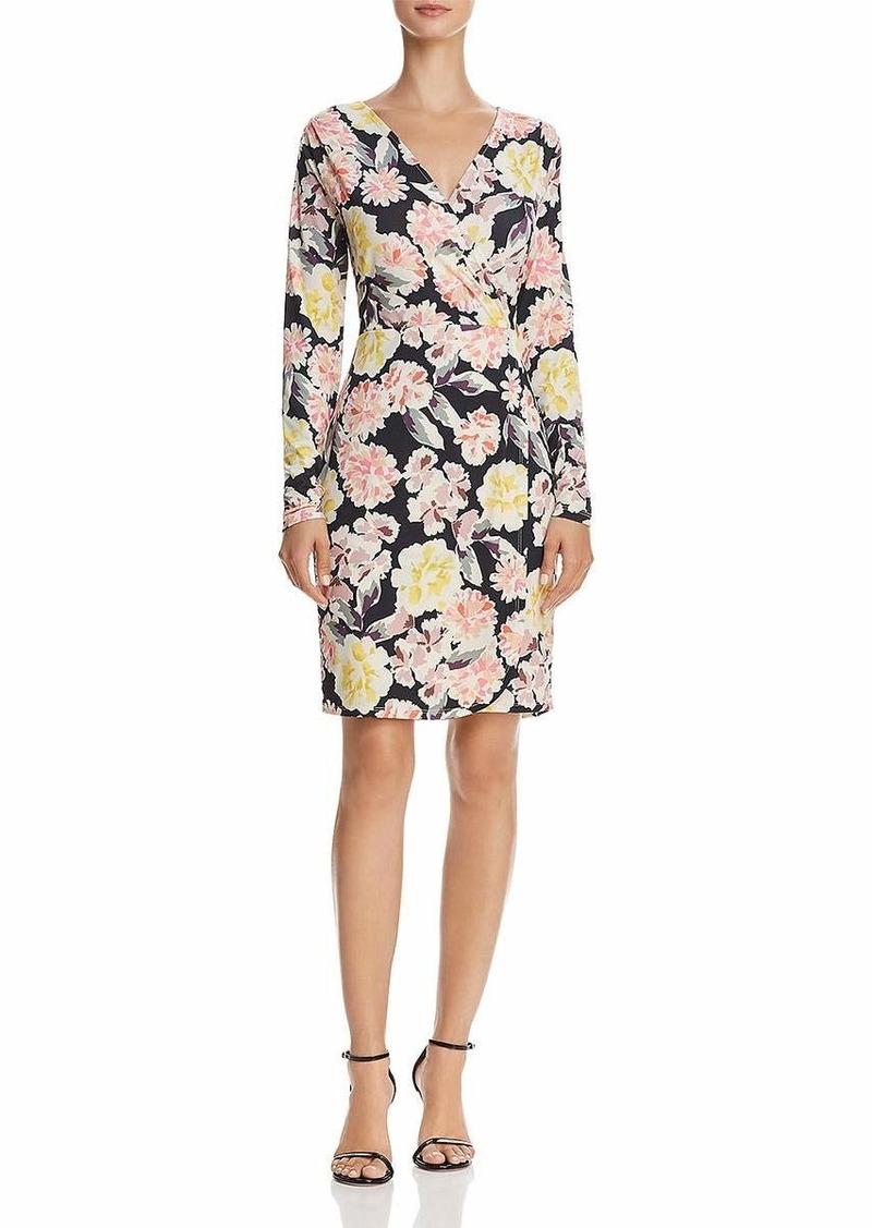 French Connection Women's Enoshima Primted Jersey Long Sleeve Floral Printed Dress