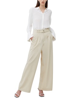 French Connection Women's Everly Belted Suiting Trousers - Oyster Gray