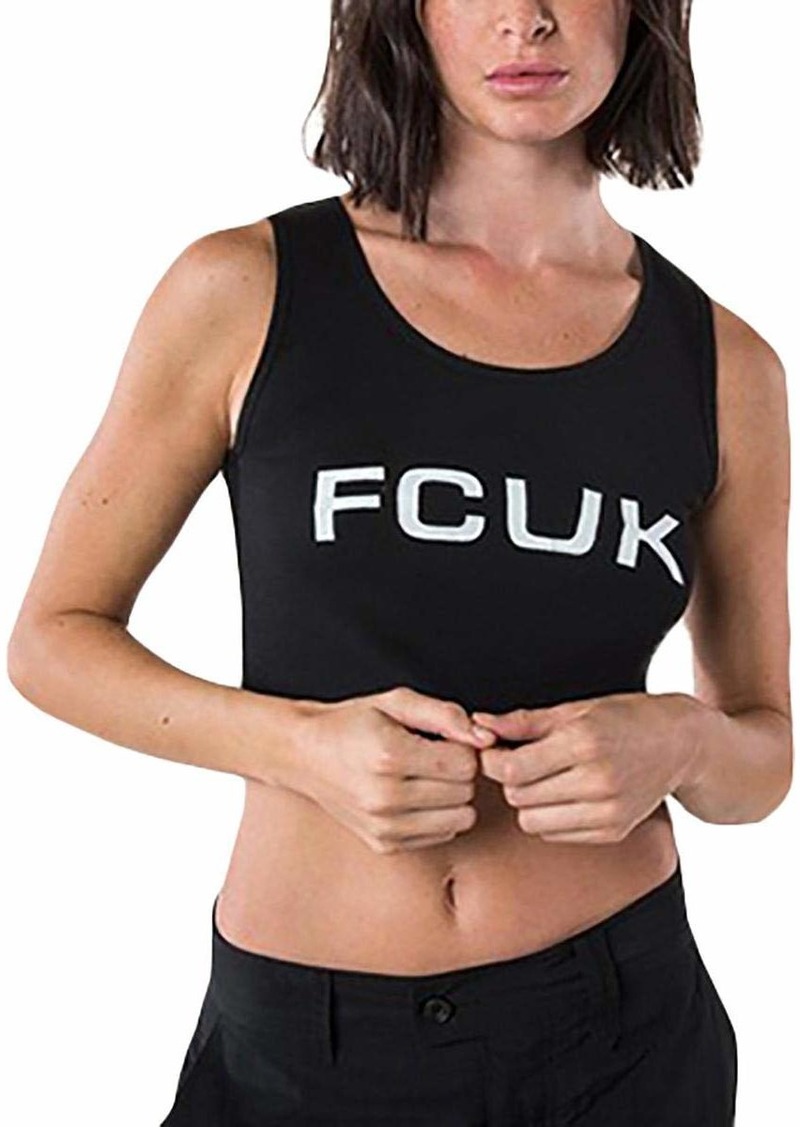 French Connection womens Fcuk Ribbed Crop Top T Shirt   US