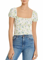 French Connection Womens Floral Boho Crop Top White L