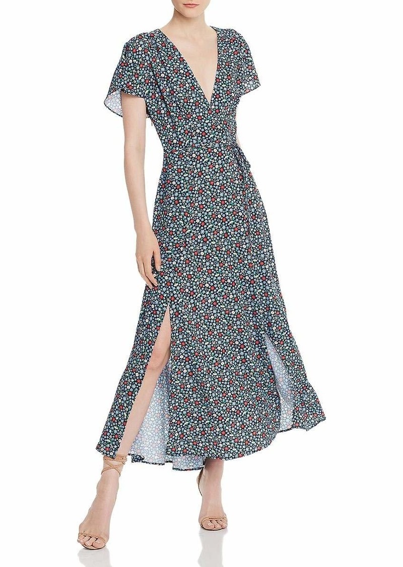 French Connection Women's Floral Maxi Dress Eden Utility Blue/Waterfall Multi