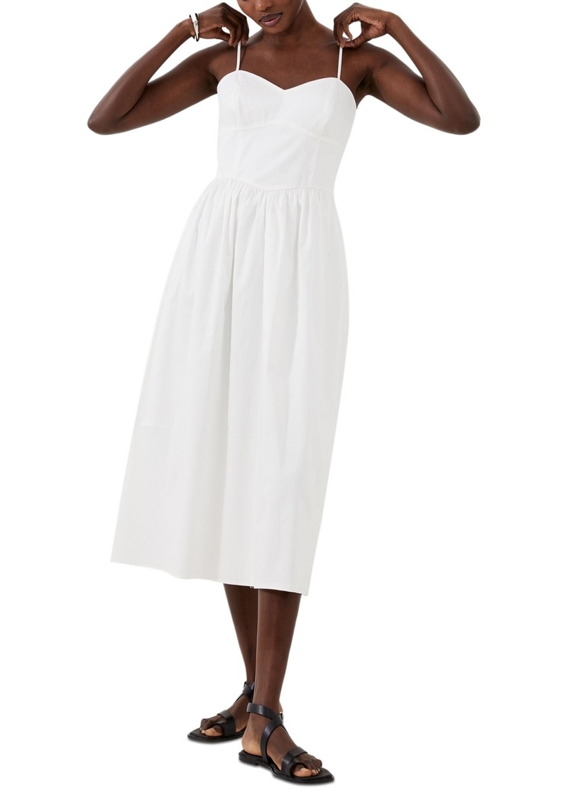 French Connection Womens Florida Sweetheart-Neck Strappy Dress - Summer White