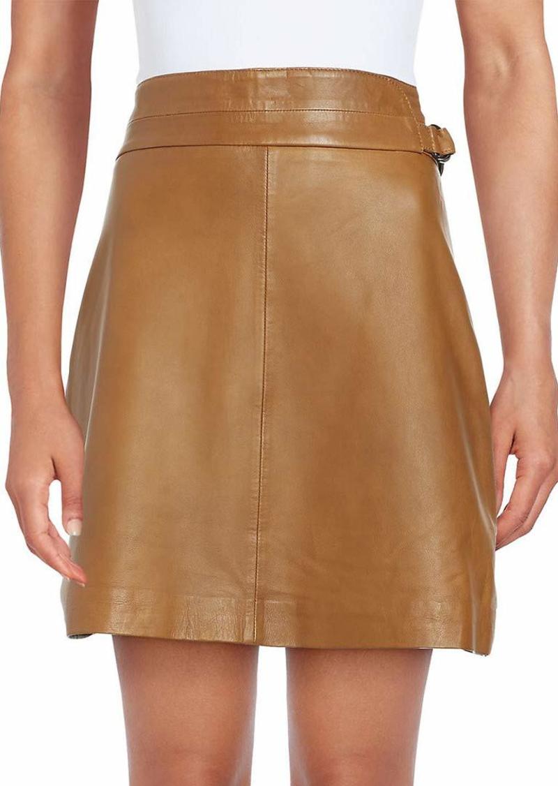 French Connection Women's Goldenburg Leather Skirt