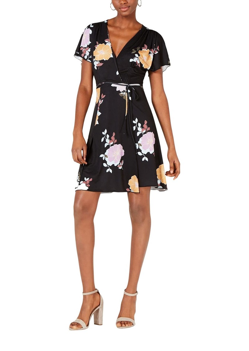 French Connection Womens Jersey Wrap Dress 