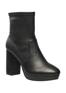 French Connection Women's Lane Platform Leather Booties - Black