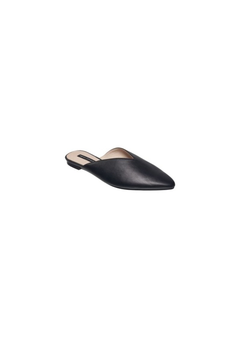 French Connection Women's Leather Slip-On Mule - Black