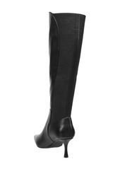 French Connection Women's Logan Leather Pointed Toe Knee High Boots - Black