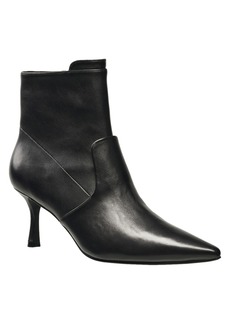French Connection Women's London Pointed Toe Leather Dress Booties - Black