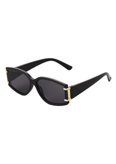 French Connection Monet Rounded Rectangle Sunglasses For Women   Lens Width