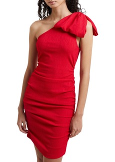 French Connection Women's One-Shoulder-Bow Dress - Lollipop Red