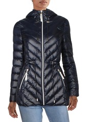 French Connection Women's Light Weight Chevron Quilted Anorak Packable