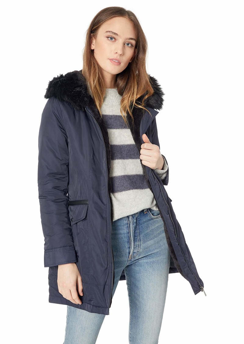 women's parka with fur lined hood