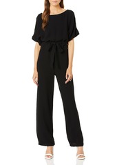 French Connection Women's Patras Crepe Off The Shoulder Tie Jumpsuit with Pockets