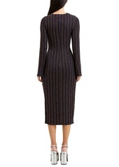 French Connection Women's Paula Keyhole Midi Dress - Black Multi