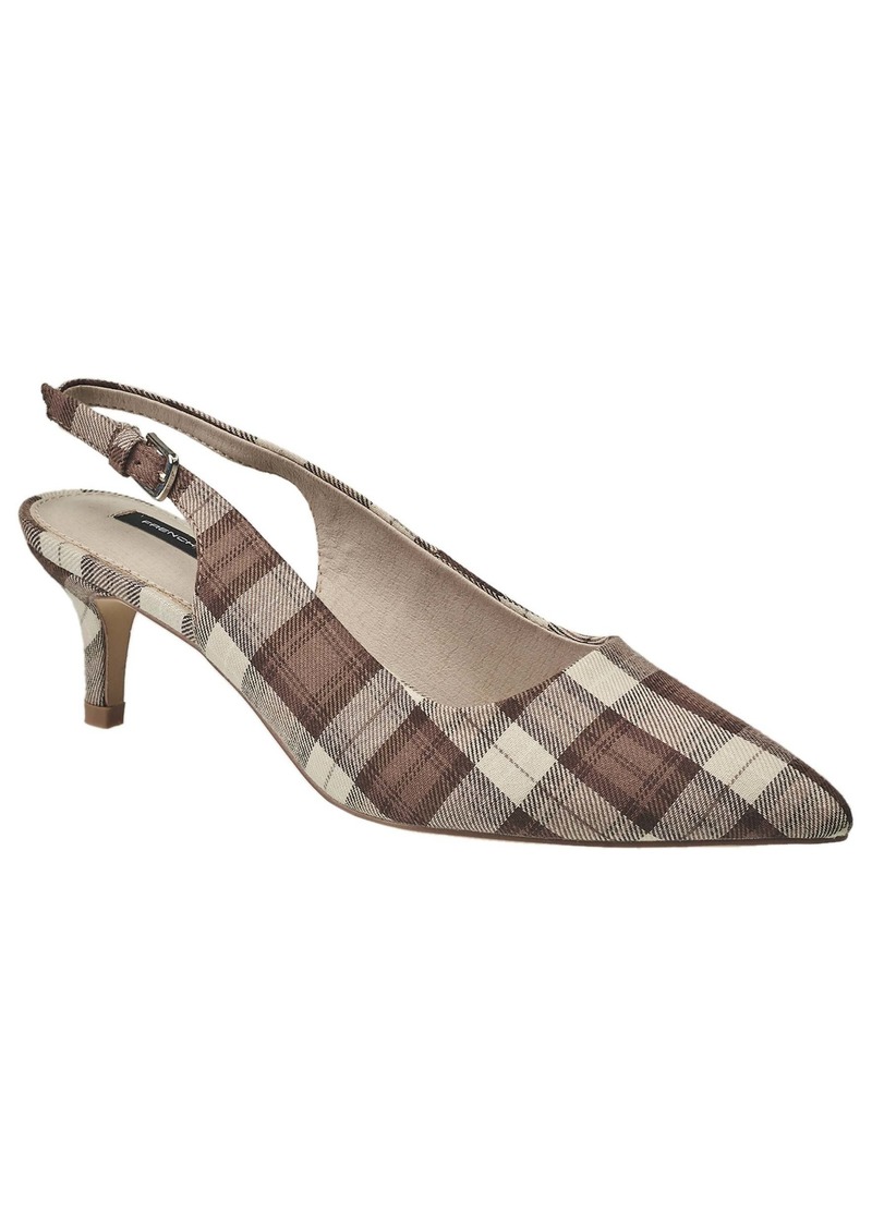 French Connection Women's Plaid Quinn Kitten Heel