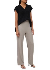 French Connection Women's Plisse Pull-On Glitter Pants - Fungi
