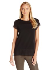 French Connection Women's Polly Plains Raw Edge Tee