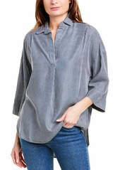 French Connection Women's Rhodes Poplin Light Weight Long Sleeve Oversized Shirt  M