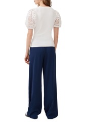 French Connection Women's Rosana Agnes Eyelet-Sleeve Top - Linen White