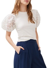 French Connection Women's Rosana Agnes Eyelet-Sleeve Top - Linen White