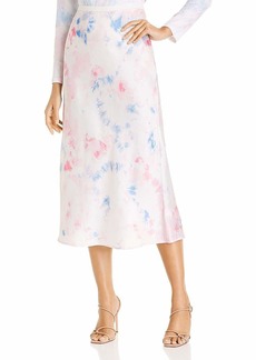 French Connection Women's Satin Midi Skirts Pink Lady/Bella Blue