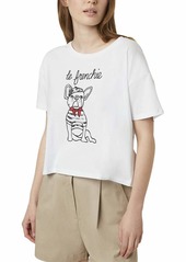 French Connection Women's Short Sleeve Crew Neck Graphic T-Shirt  M