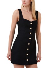 French Connection Women's Structured Button-Front Mini Dress - Black