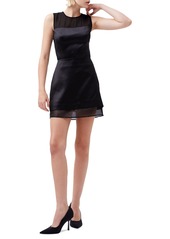 French Connection Women's Structured Satin Mini Skirt - Black