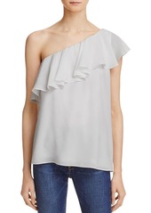 French Connection Women's Summer Crepe Light One Shoulder Top  L