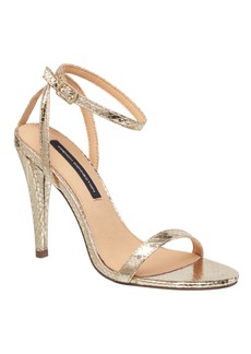 French Connection Women's Tessa High Heel Heeled Ankle Strap Sandals - Gold