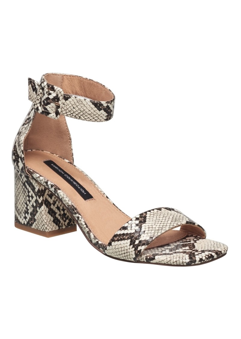 French Connection Women's Texas Block Heel Sandals - Soft Truffle