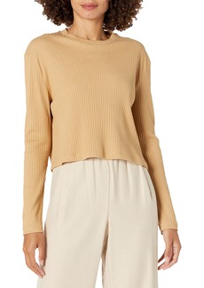 French Connection Women's Tommy Rib Long Sleeve Crop TOP  M