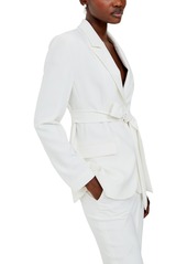 French Connection Women's Whisper Belted Blazer - Summer White